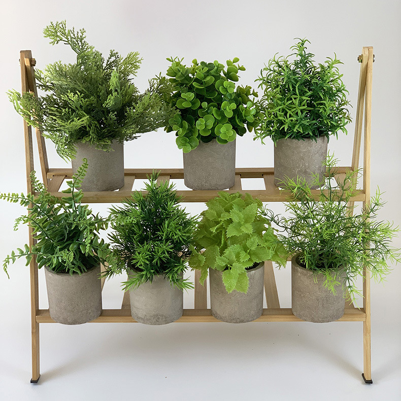 Amazon cross-border small potted plant simulation green plant Nordic style home decoration desktop ornaments mini plant bonsai