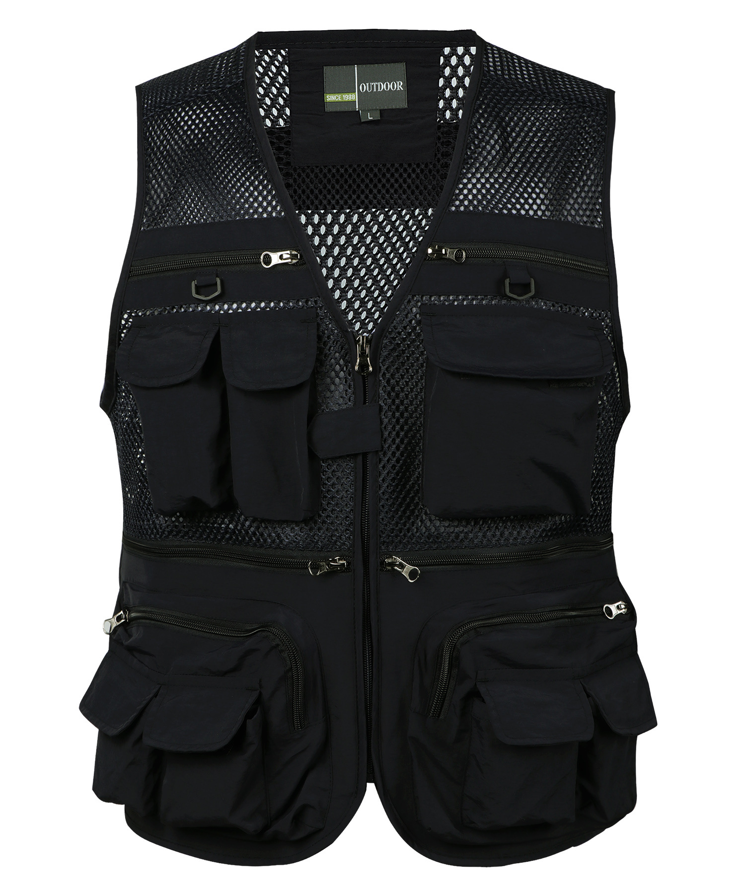 Factory wholesale summer men's vest multi-pocket large size mesh vest AliExpress 65#