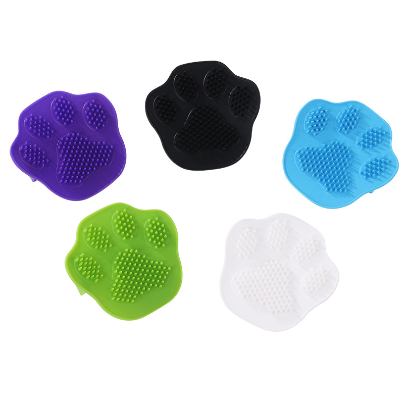 Pet Bath Brush Dog Bath Massage Comb Cat Teddy Golden Hair Soft Body Soap Cleaning Supplies
