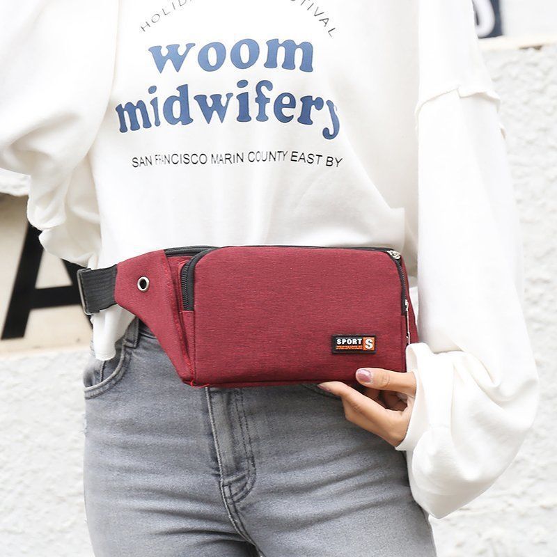 New factory direct outdoor sports waist bag crossbody mobile phone bag multi-color men's and women's cashier bag large capacity coin purse