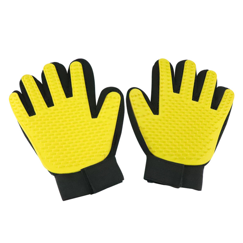 Pet Gloves Cat Cleaning and Massage Hair Pulling Gloves Dog Bath Brush Beauty Sticky Hair Clay Rubber Gloves Cross-border Hot Sale