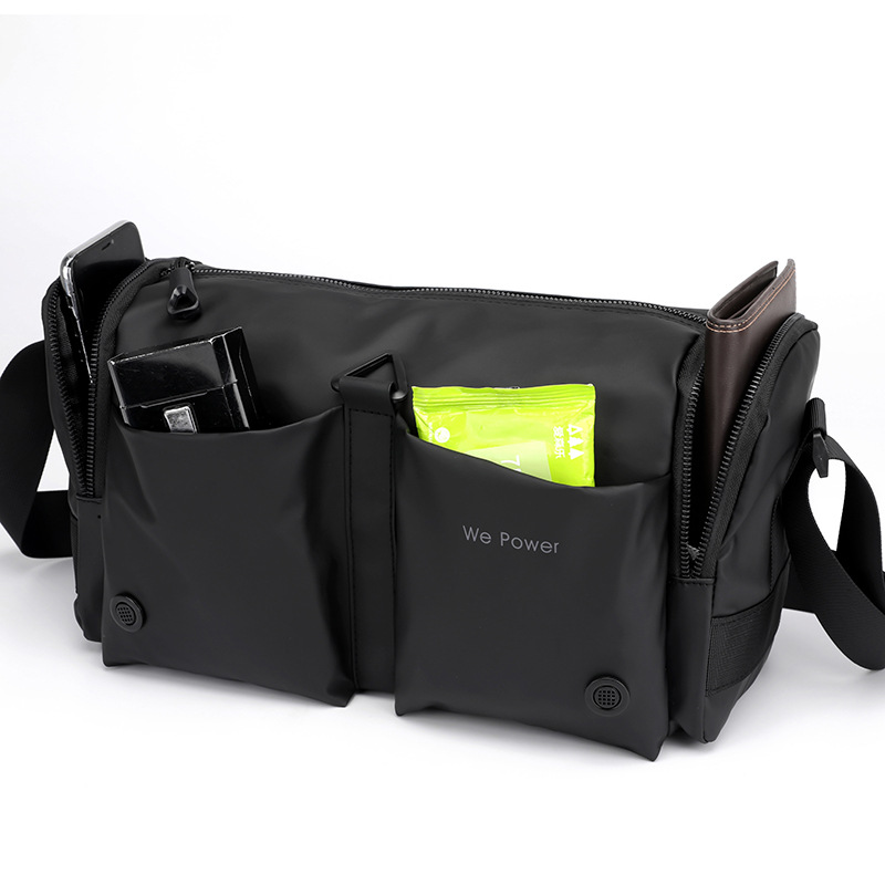 WEPOWER new fashion brand shoulder messenger bag men's casual back shoulder bag riding functional commuter messenger bag