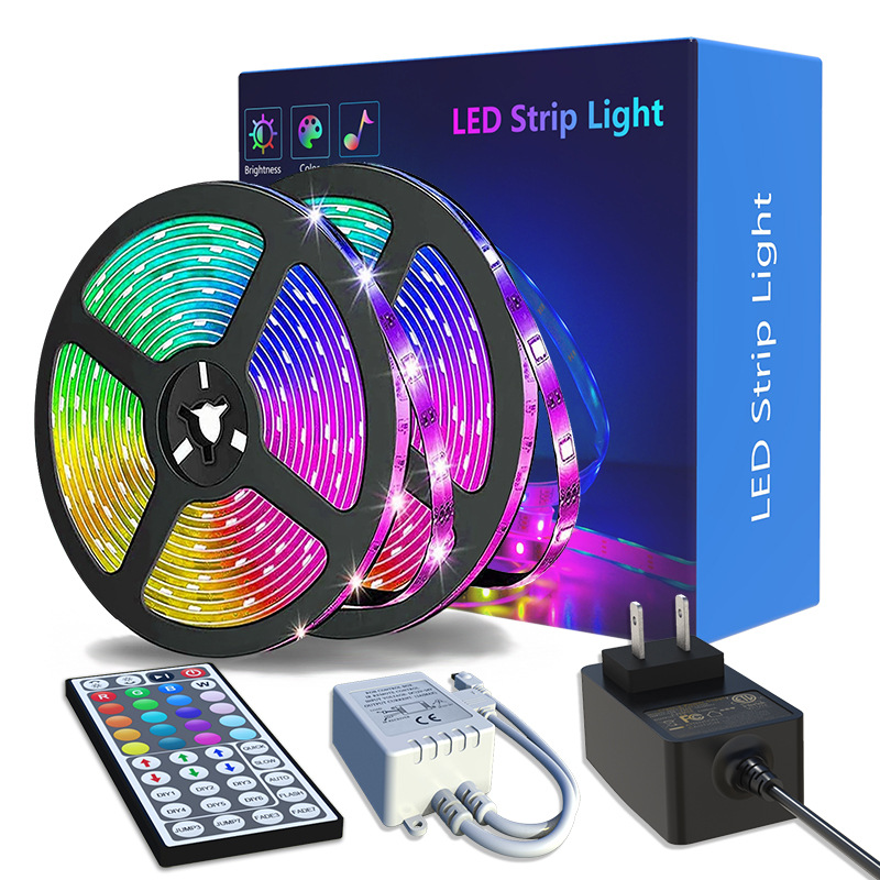 led strip set self-adhesive 5050 colorful rgb infrared remote control color changing atmosphere flexible low voltage 12V light bar