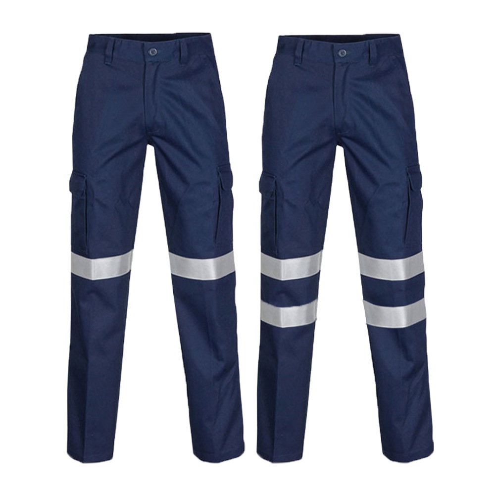 Foreign trade cotton reflective shirt custom logo construction site railway oil field long sleeve work clothes work clothes suit