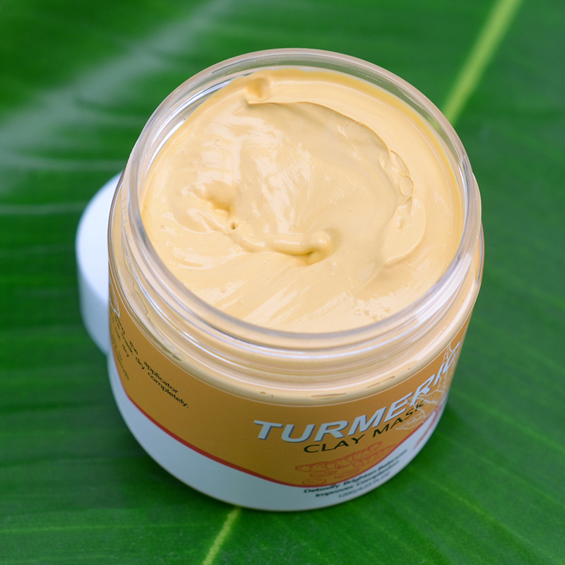 Cross-border wholesale white mud film turmeric mud film turmeric cleansing mask deep moisturizing cleansing 120g