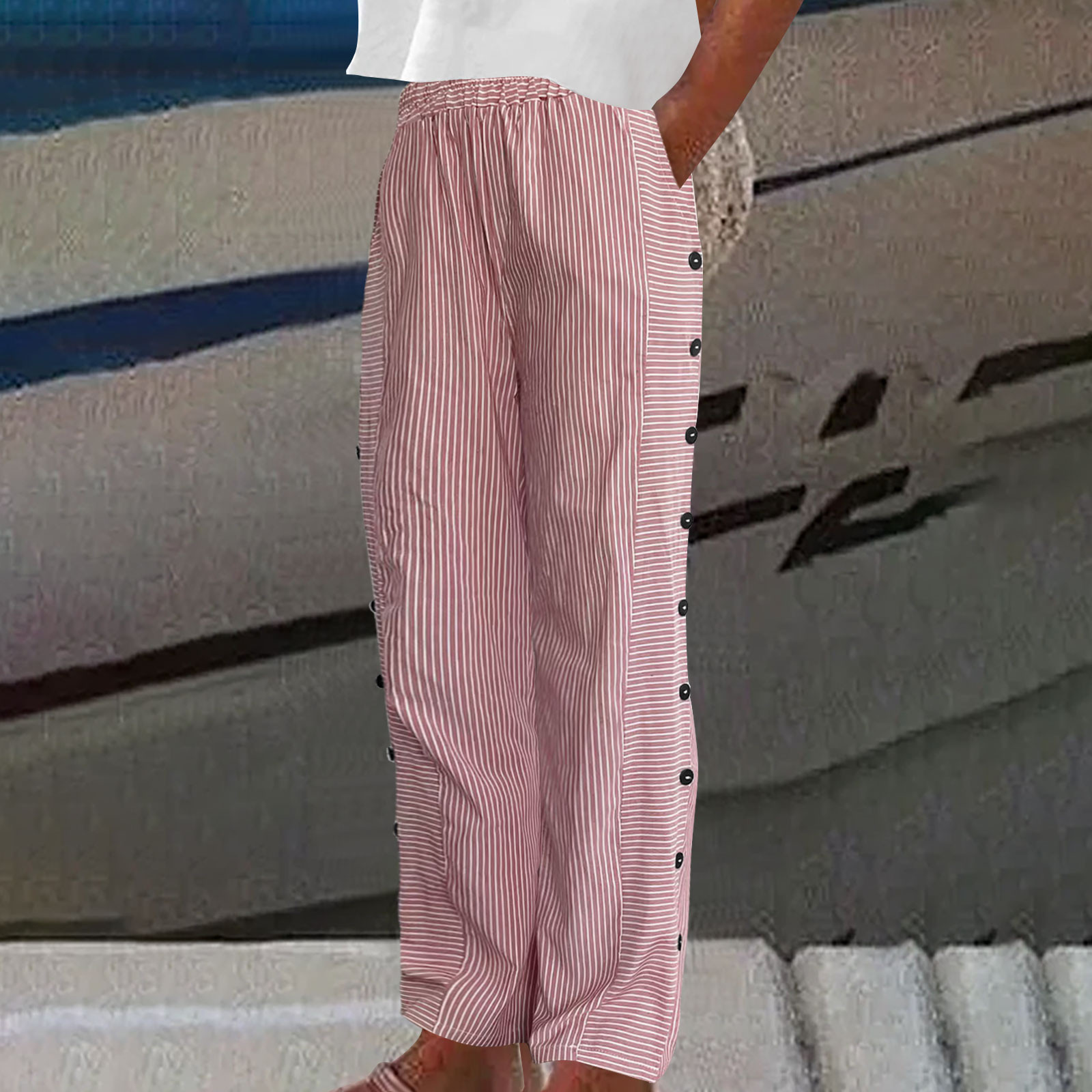 Ladies' Bestselling Striped Casual Pants - New in 2024