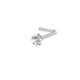 L-bar pentagram White zirconium nose nail