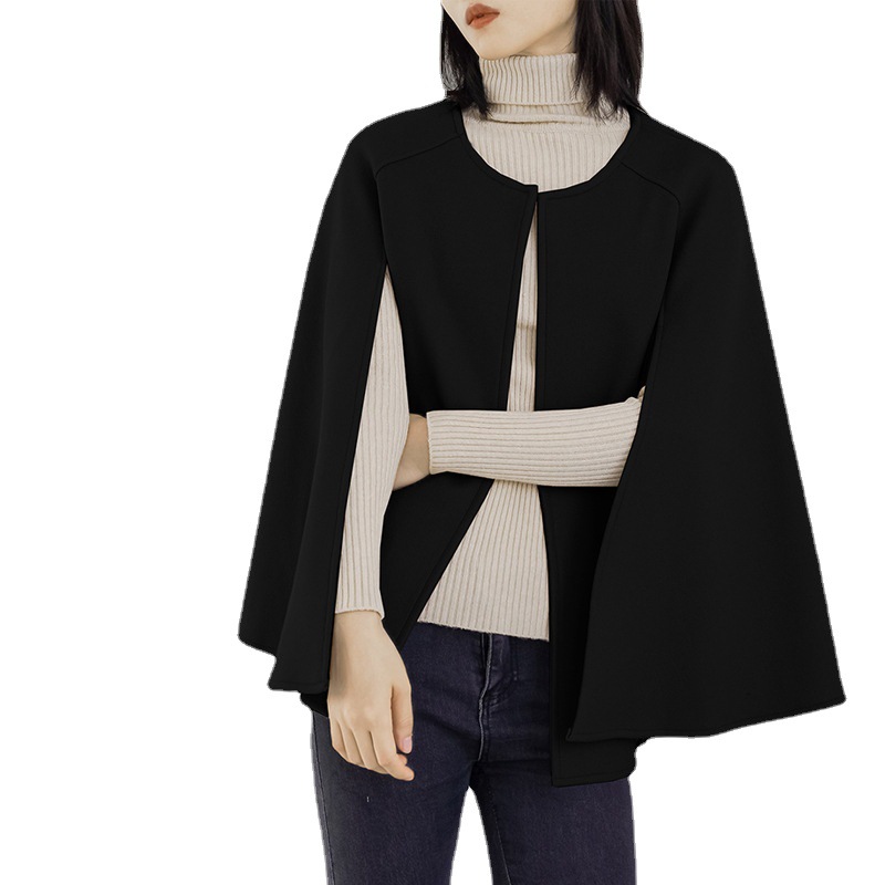 Lotte New 2022 Japanese Thickened Round Neck Sleeveless Cardigan Long Shawl Coat Women's Woolen Coat Explosions