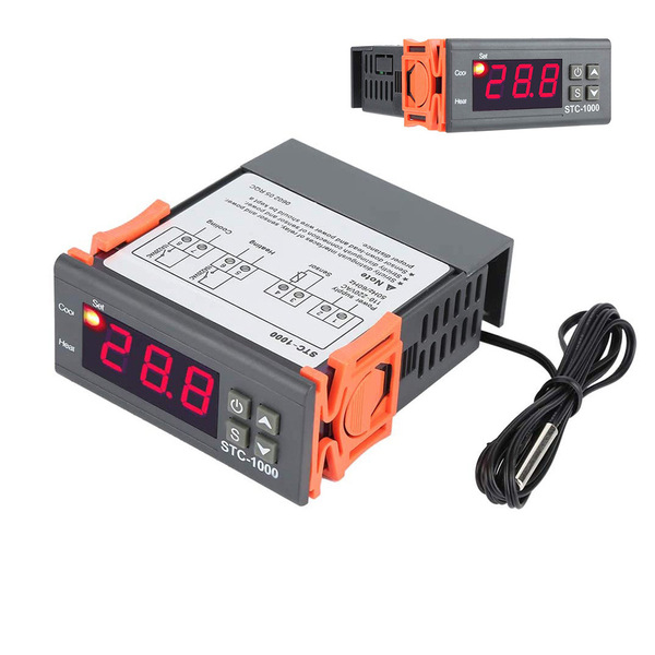Digitaal display STC-1000 temperatuurregelaar schakelaar aquarium arcering zeevruchten machine microcomputer thermostaat 220v Image