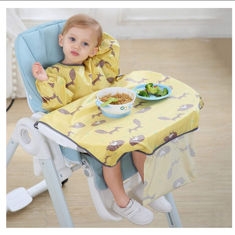 Children's One-piece Dining Chair Cover Baby Self-feeding Dirty-proof Children's Retro-wearing Cover Bib Dirty-proof