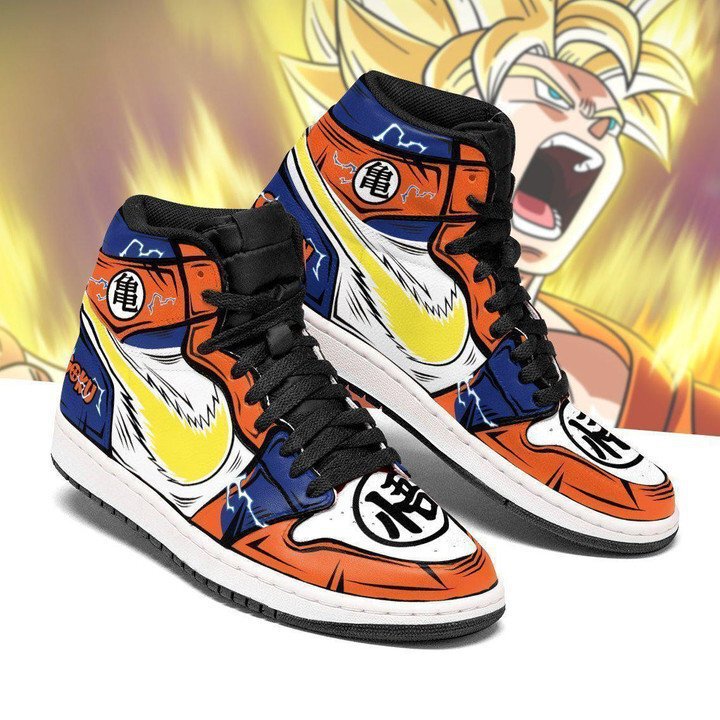 青い運動靴のドラゴンボールのアニメ靴の男女のカップルの金のかわいいpikaのプリントの高い靴の越境して図を決めます。|undefined