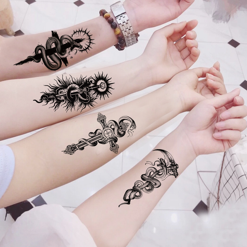 New waterproof small fresh tattoo stickers color black and white 1000 can be any combination of manufacturers wholesale