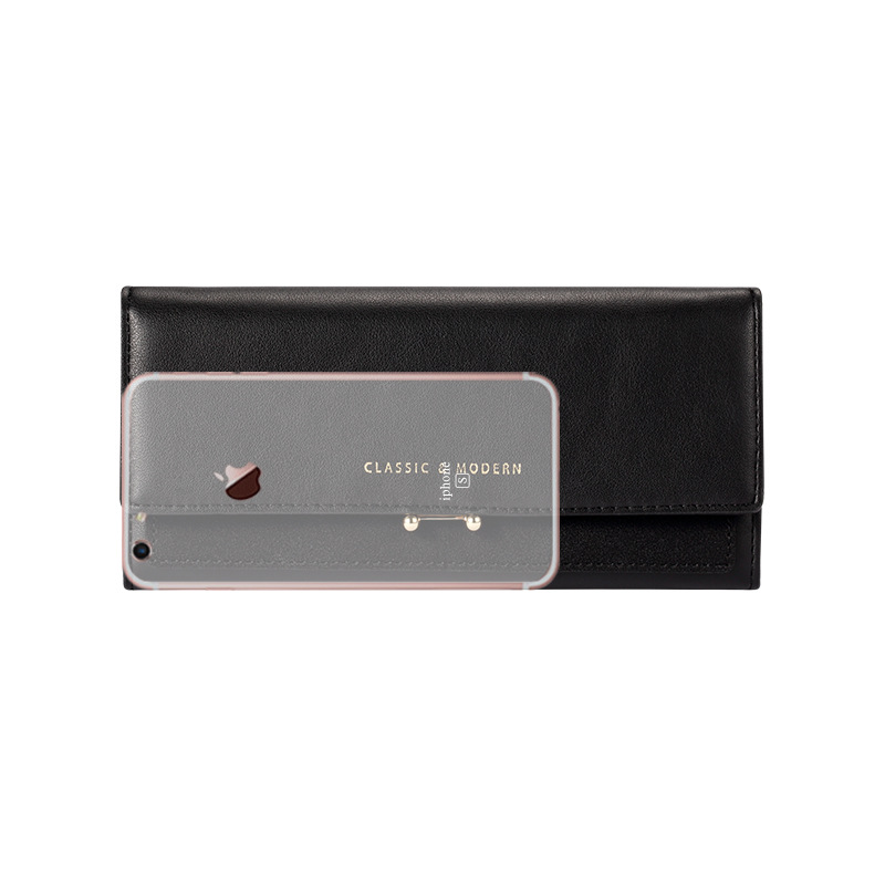 [Classic] European and American retro ladies long wallet large three fold clutch bag wallet wholesale purse