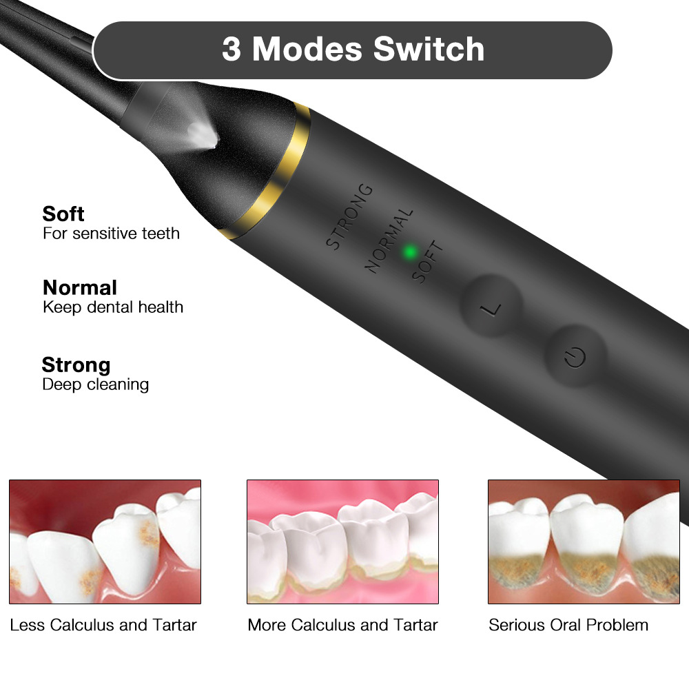 Cross-border electric dental cleaning instrument household portable dental cleaning instrument dental calculus removal dental scaling instrument