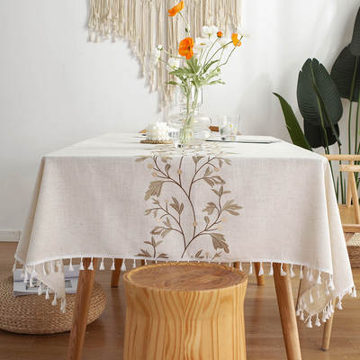 Henggang Nordic ins style table cloth tea table fabric cotton and linen rectangular simple table cloth table runner table mat wholesale