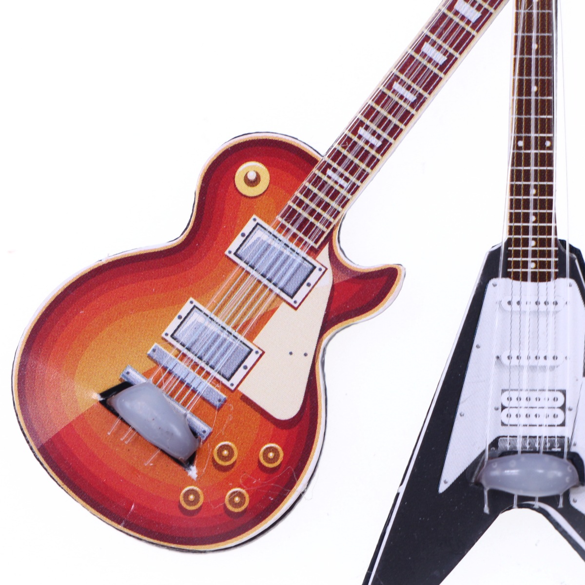 Cross-border doll house mini simulation electric guitar OB11 popular guitar miniature scene props matching model accessories