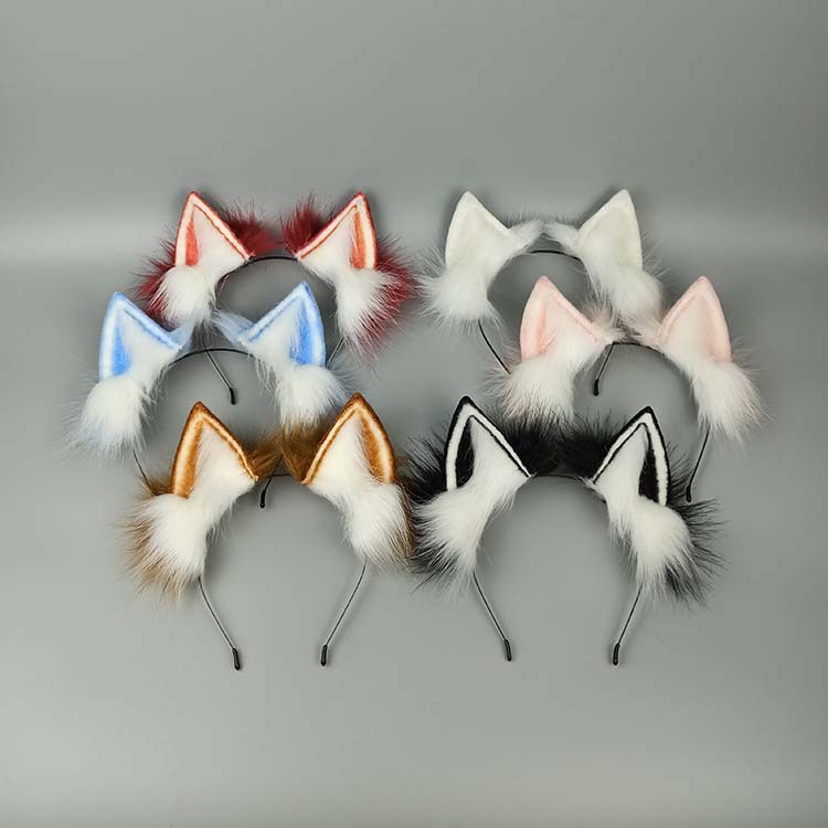 Hand-made Beast ear hairband imitation cat ear lolita headdress clip kc tail lo mother animal ear lolita