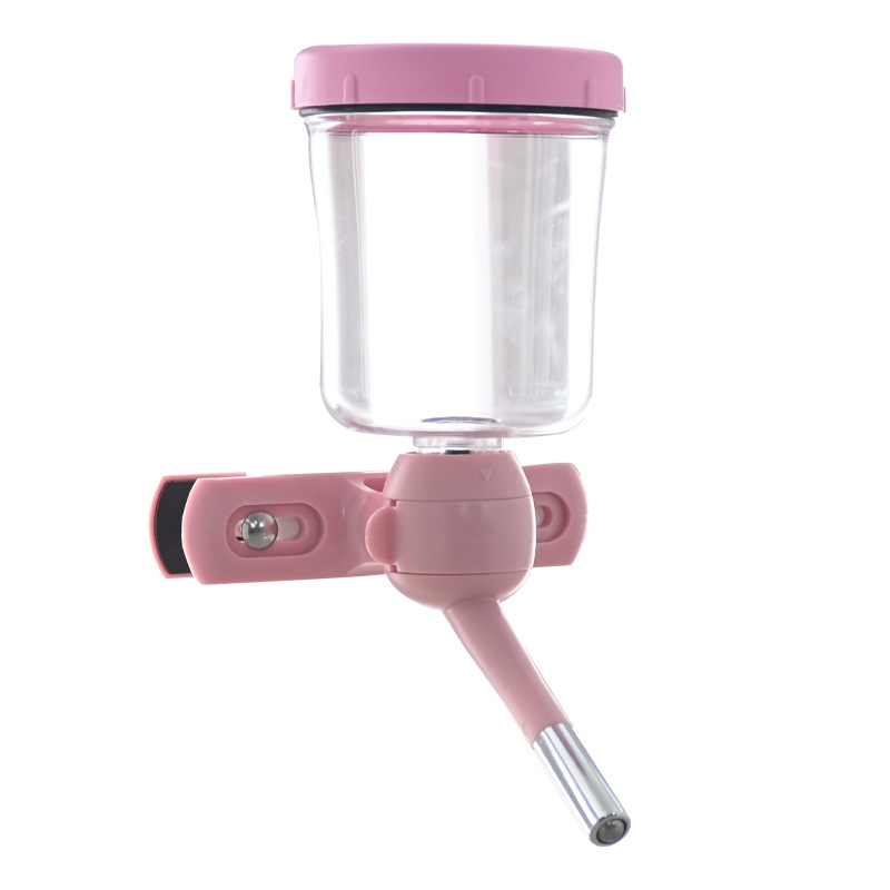 Pet fence hanging drinking fountain dog non-wet mouth kettle puppy drinking water feeder hanging cage pet supplies