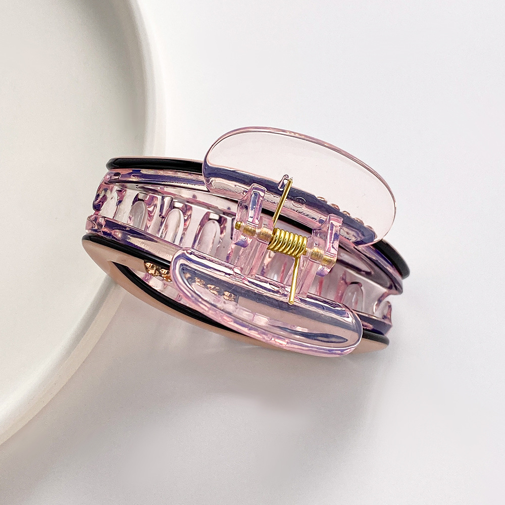 Diamant Ovale clip Net rood half stropdas haar opgestoken haarspeld kinderen Bad clip schattige haarspeld Koreaanse stijl haaraccessoires Hoog gevoel_voghion.com