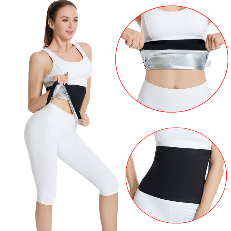 Women's Sweating Belt Yoga Bundle Sports Body Shaping Clothes Sauna Sweating Stretch Abdominal Belt Sports Protector