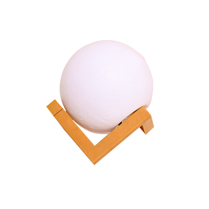 Cross-border creative moon lamp remote control 16-color USB charging 3D printing LED painted bedroom bedside Pat night light