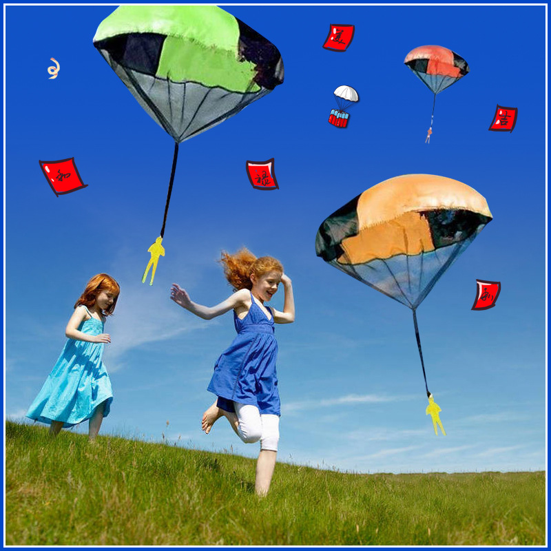 Children Hand Throwing Parachute Toy with Soldier Parachute Outdoor Sports AliExpress Cross Border Amazon Wholesale