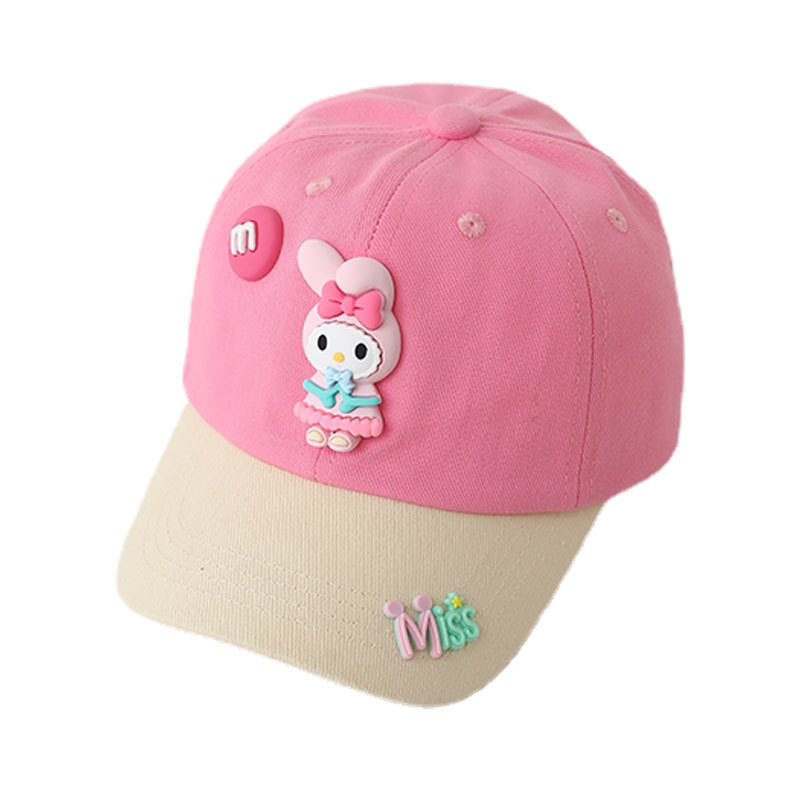 Trendy Korean style children's cartoon peaked cap fashionable little girl sun-proof baseball cap girl boys' hat 2616-14