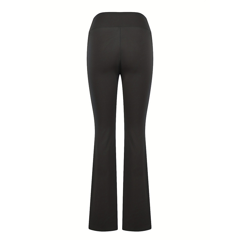 Cross-border Hot Selling European and American Women's Yoga Fitness Wear Yoga Trousers Women's Sports Casual Trousers Cross Waist Flare Pants