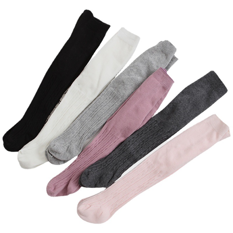 Small Seven Same Style Spring and Autumn New Twist Children's Pantyhose Boneless Stitching Comfortable Baby Going Out Pants Leggings