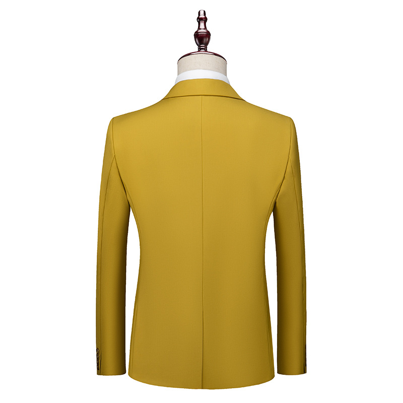 2023 Spring and Autumn New Men's Business Slim-fit Suit Three-piece Fashionable One Button Large Size Wedding Dress