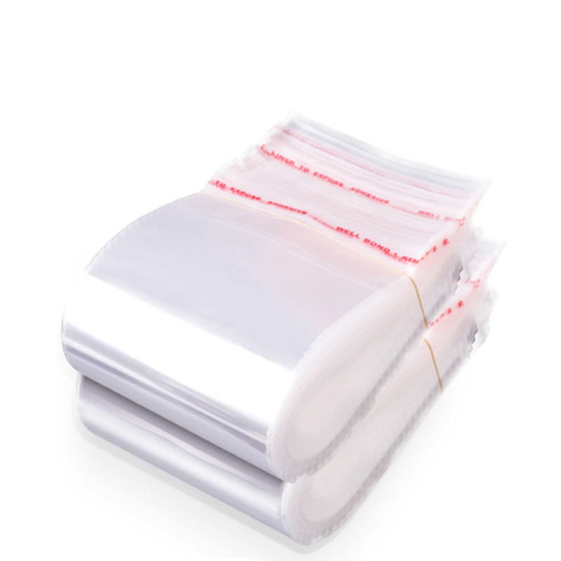 Transparent card plastic bag OPP self-adhesive pocket mobile phone case jewelry long bag powder puff makeup tool bag