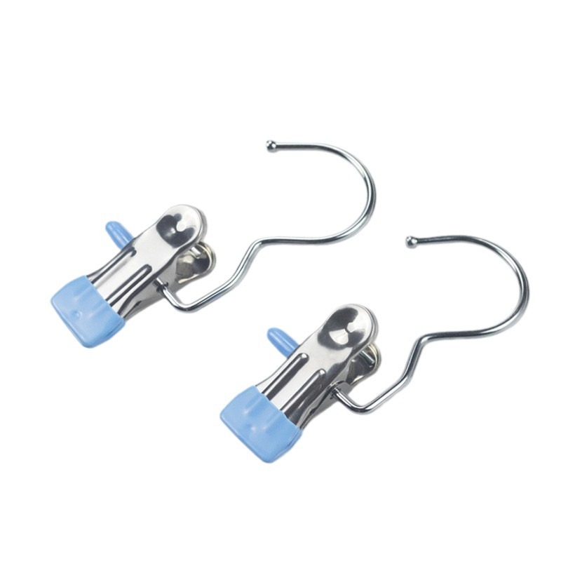 3-word clip single double glue multi-functional with hook clip stainless steel pants clip household seamless storage metal clothes drying