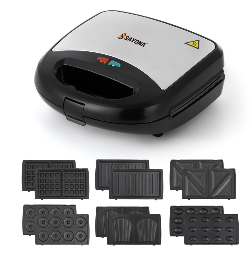 Cross-border six-in-one multi-functional sandwich machine heating waffle machine household steak machine small light breakfast machine
