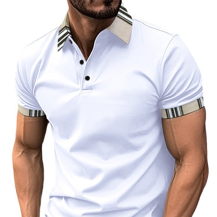 European and American Cross-border 2023 Summer Quick Sale Amazon Lapel Polo Shirt Button Pocket Men's Sports Polo Shirt