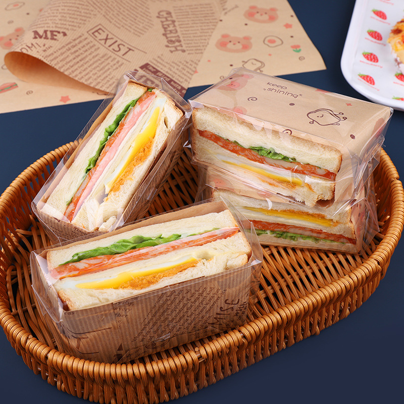 Oil-proof Oil-proof Pad Paper Tray Paper Bread Tray Oil-absorbing Paper Bread Pad Tray Paper Baking Paper Sandwich Wrapping Paper