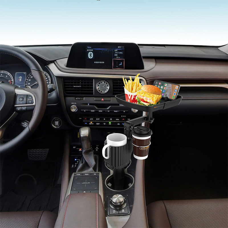 Car mobile phone holder car meal tray drink coffee small dining table food storage rack water cup seat large plate