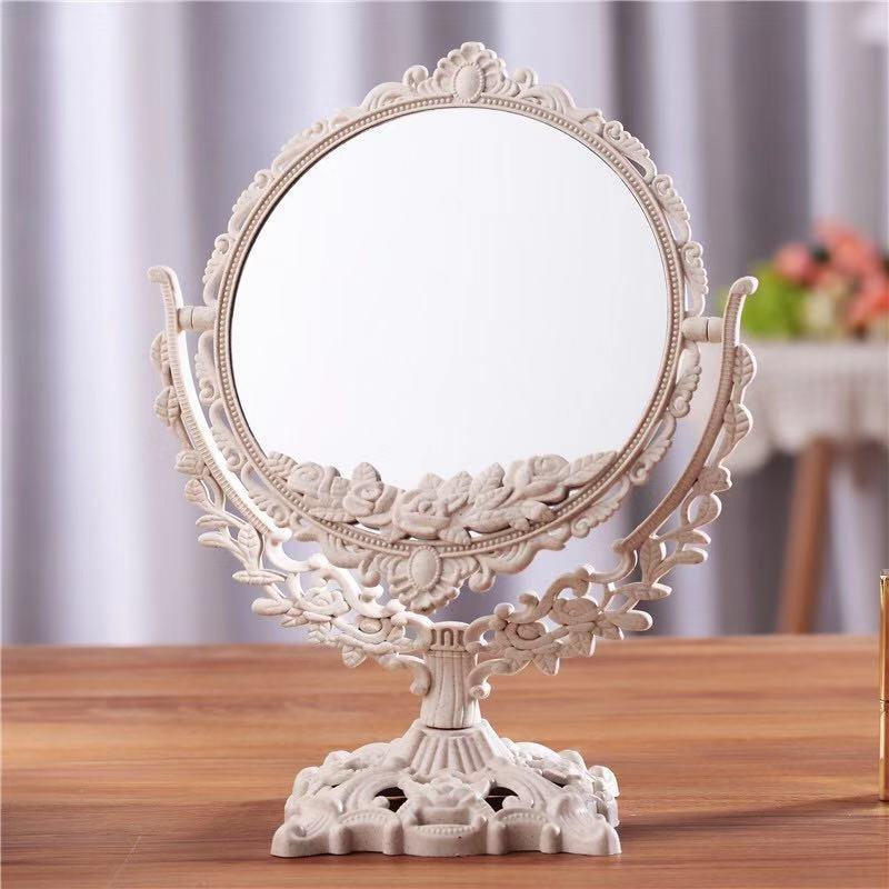 New retro makeup mirror European-style desktop dressing mirror double-sided simple large Princess makeup mirror batch