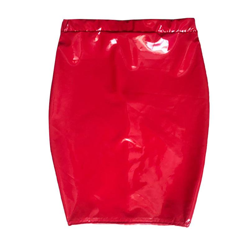 European and American Slim-Fit Women's Skirt Tight-Fit Glossy Stretch Skirt Spring and Summer Midi Skirt High Waist Zipper Wrap Skirt for Women