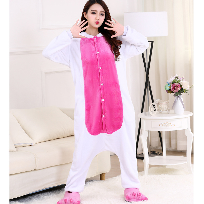 Autumn and Winter flannel cartoon animal one-piece pajamas unicorn Tianma jumpsuit adult parent-child children's homewear