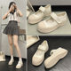 French Mary Jane women's shoes new zhao Lusi mono same style ugly cute sandals big toe platform women's canvas shoes