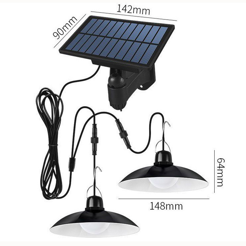 Split Solar Lamp Household Indoor Outdoor Garden Lamp Camping Tent Chandelier Light Control One-to-Two Waterproof Lamp