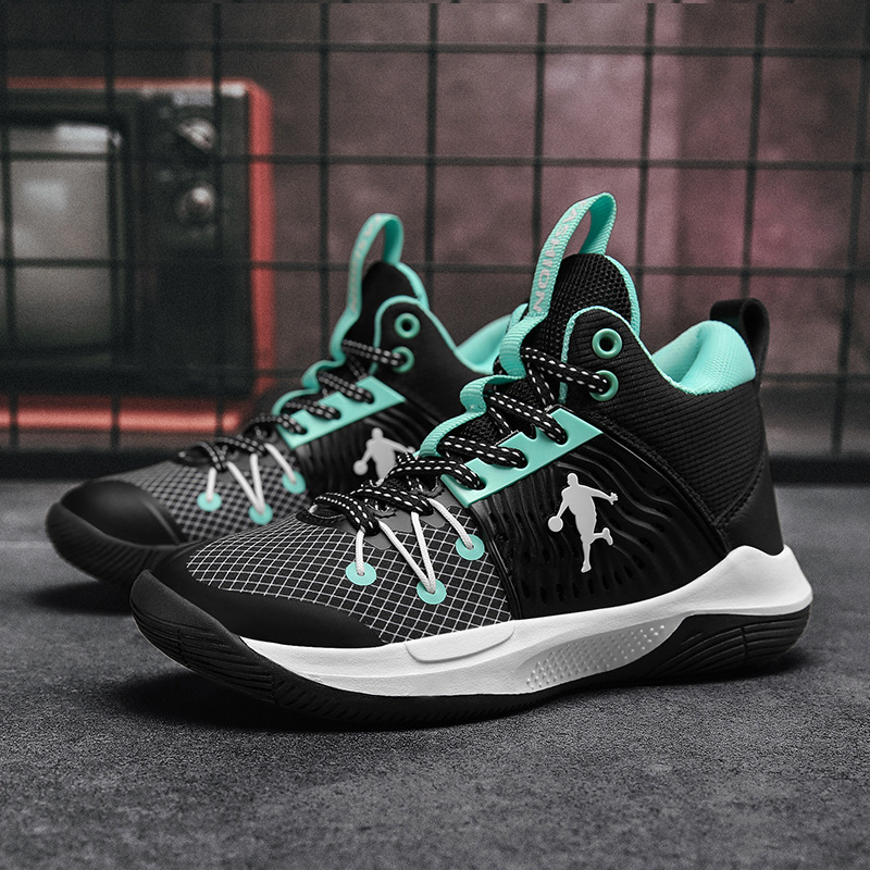 6399 Children's Basketball Shoes High-top Mesh Training Sports Shoes Teenagers and Middle School Students Children's Shoes Autumn and Winter