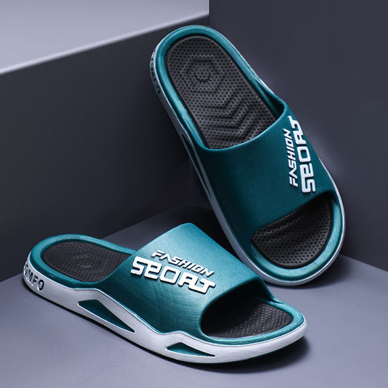 New men's slippers summer outdoor sports trendy couple home bathroom non-slip soft bottom home men's slippers