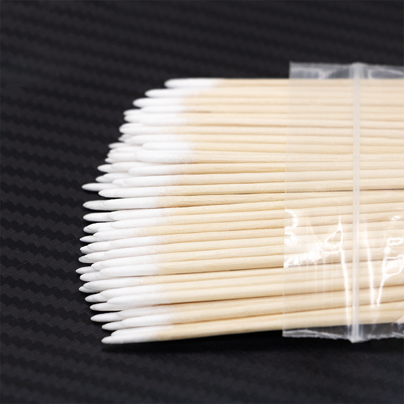 Tattoo embroidery pointed mouth 7CM double-headed cotton swab eyebrow tattoo fog eyebrow floating lip small cotton swab makeup cotton stick wooden cotton swab pointed cotton swab