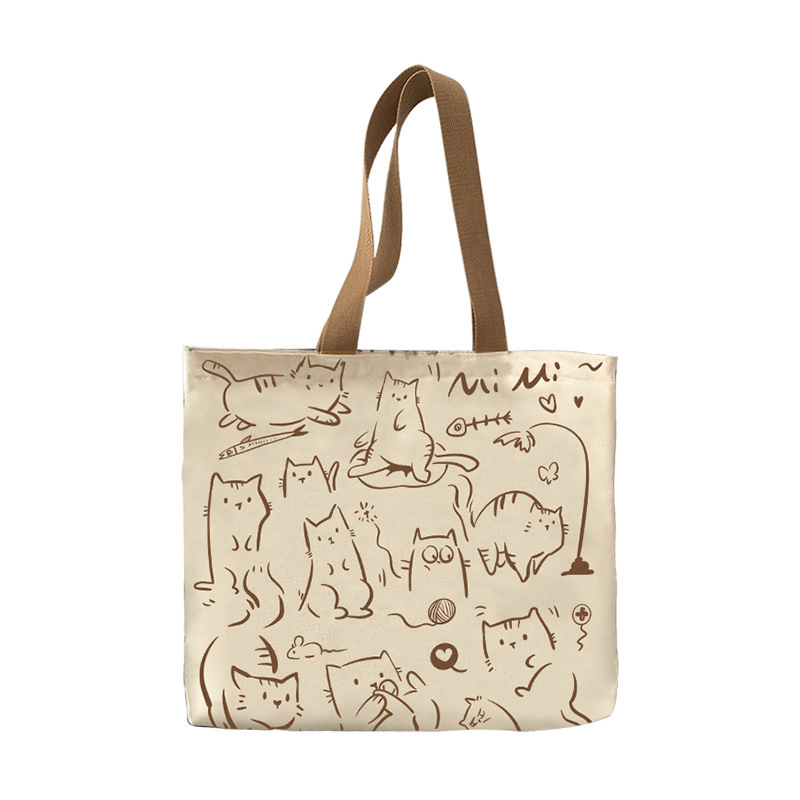 Canvas Bag Women's Large Capacity ins Lazy Style Large Capacity Korean Shoulder Student Artistic Simple Shopping Bag Wholesale