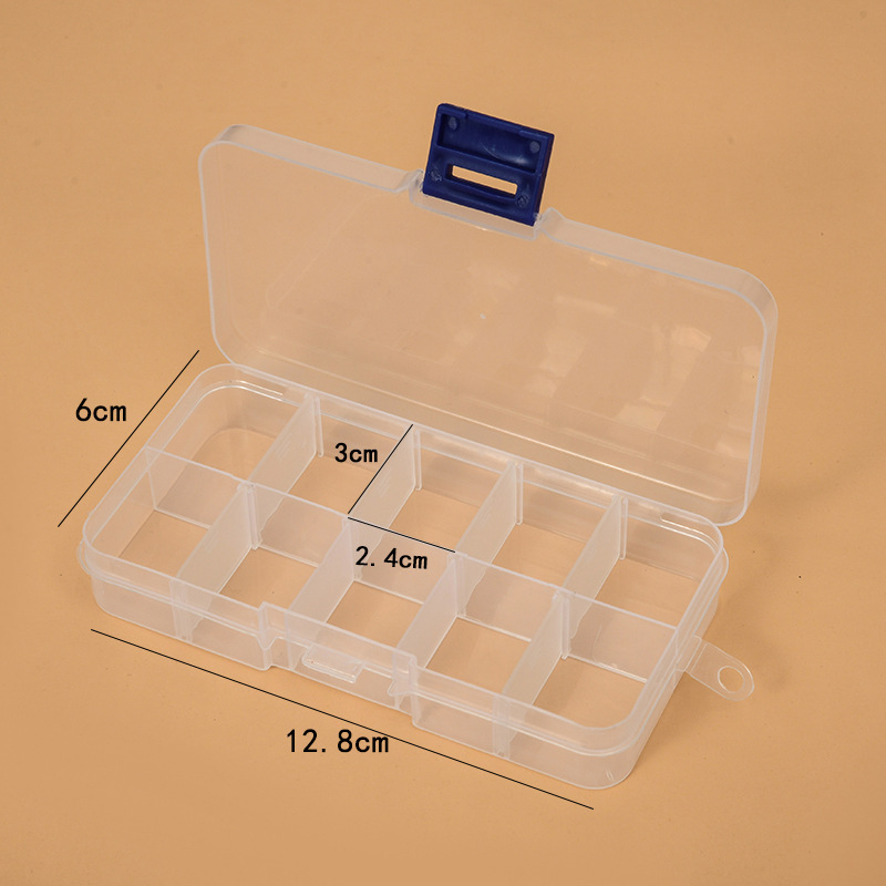 Home storage box 10 15 24 36 transparent plastic parts box jewelry box tool box wholesale