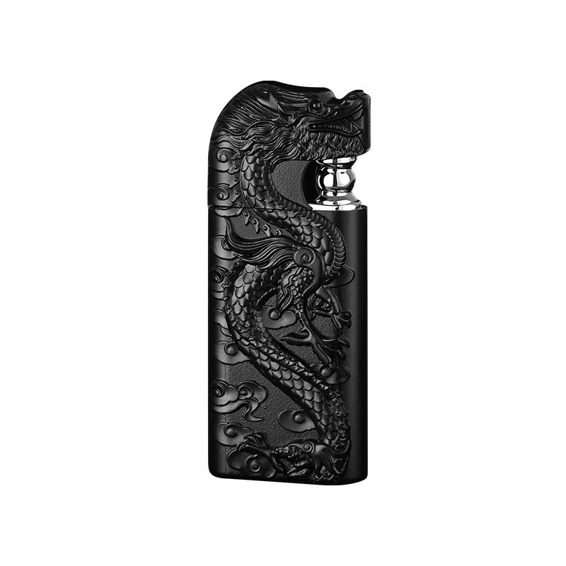 Hongbo 909 new Dragon King relief direct punch open fire lighter double fire switch cross-border live broadcast gift smoking set