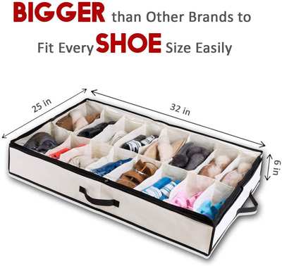 Amazon cross-border new dust mattress shoes storage bag mattress shoes storage box bed bottom storage box shoe box