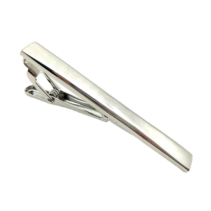 Dress Tie Accessories Jewelry Copper Material Pattern Tie Clip Smooth Twill Men's Business Prismatic Tie Clip