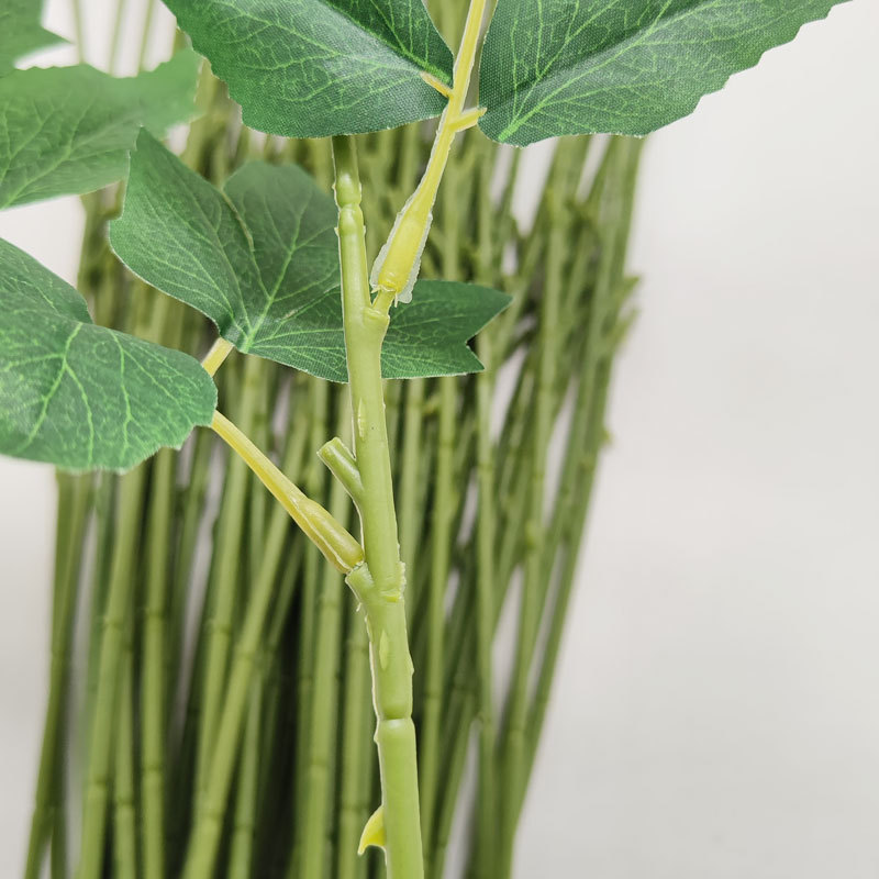 Rubber-covered wire Green rose Rod 40cm long single-head rubber-covered peony rose flower branch flower Rod iy handmade flower Rod